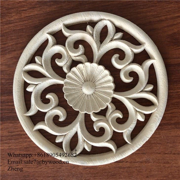 Woos Rosettes لکڑی کے Appliques