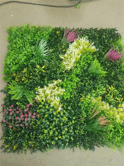 مصنوعی پودے سبز گھاس کی آرائشی دیوار