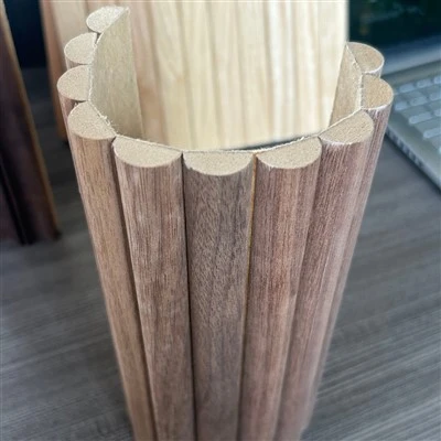 MDF Wood Veneers خمیدہ دیوار پینل اخروٹ وال Claddings گھر کی سجاوٹ